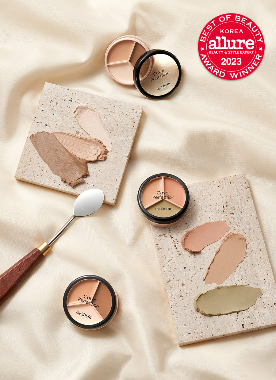 THE SAEM Cover Perfection Triple Pot Concealer - 4 Shades (13.5g)