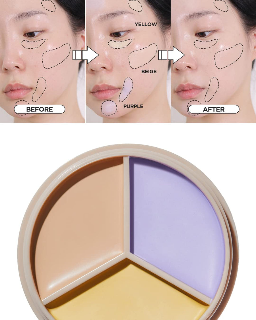 THE SAEM Cover Perfection Triple Pot Concealer - 4 Shades (13.5g)