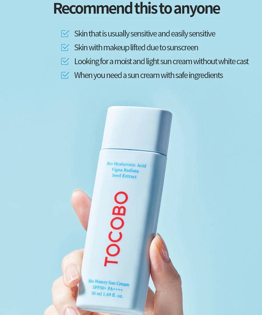 TOCOBO Bio Watery Sun Cream SPF 50+ PA++++ (50ml) - CHERIPAI